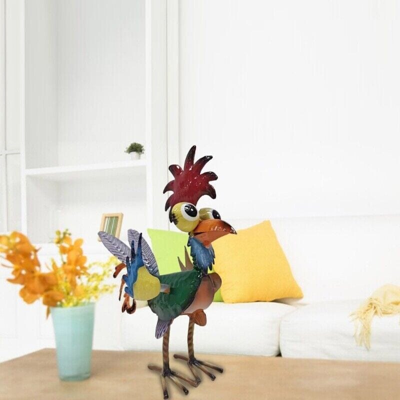 🌿Funny garden rooster statue