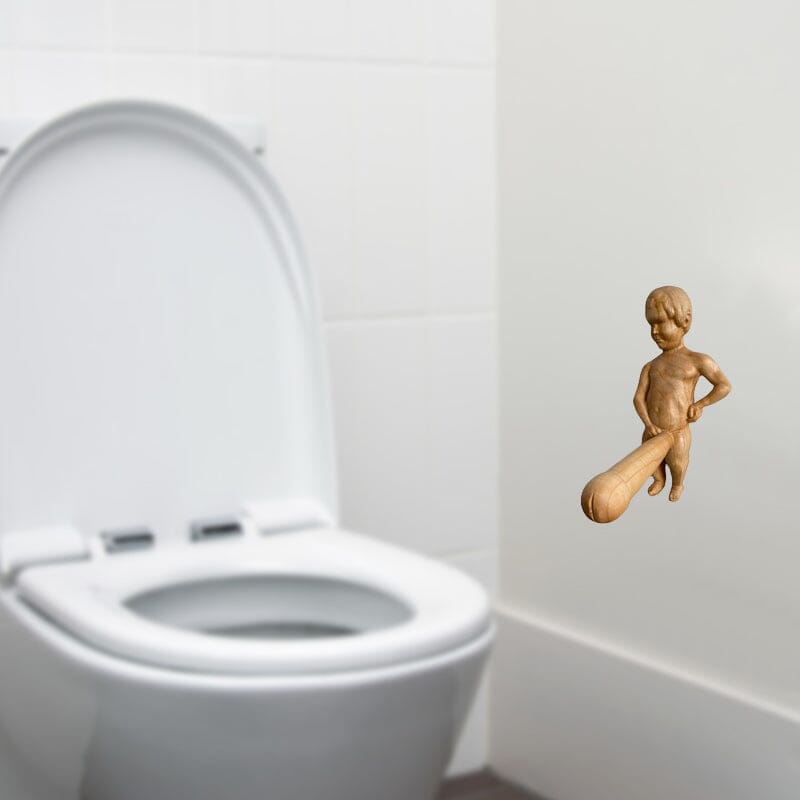 Funny Wood Toilet Roll Holder