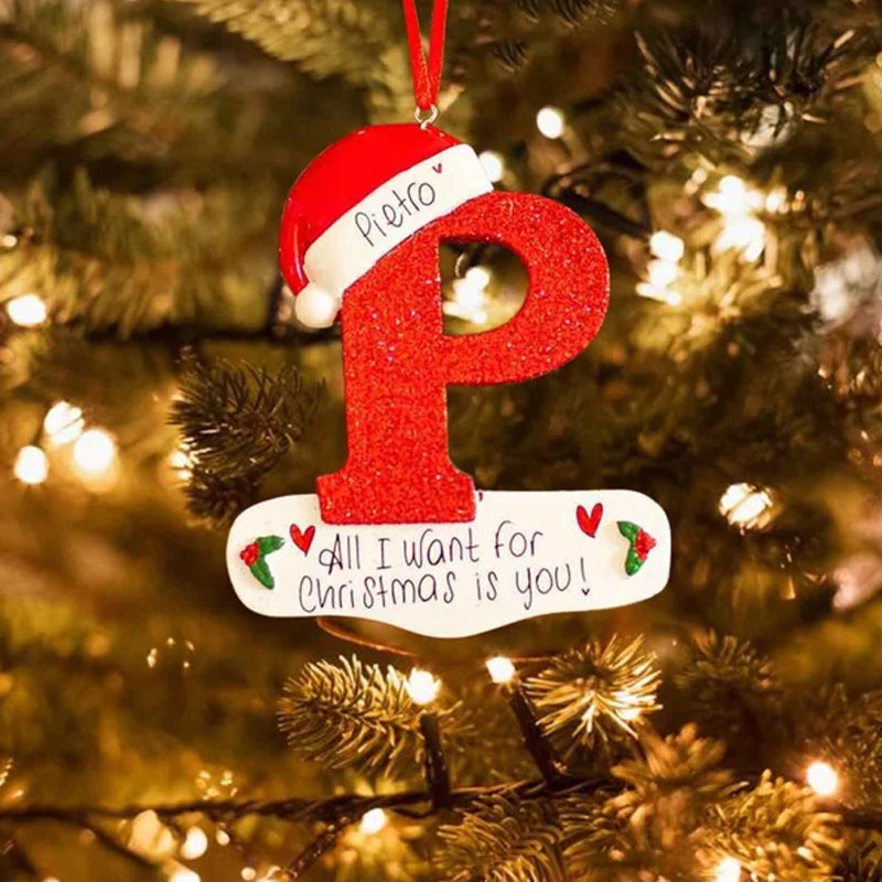 Christmas Decorative Letter Pendant