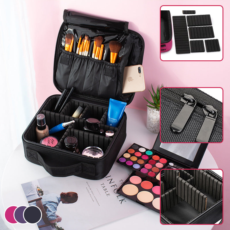 🔥hot sale🔥Makeup Cosmetic Storage Case with Adjustable Compartment