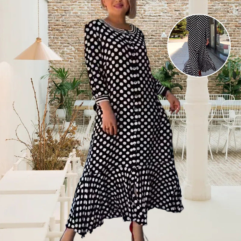 🎉Summer Specials🎉Polka Dot Long Sleeve Long Dress