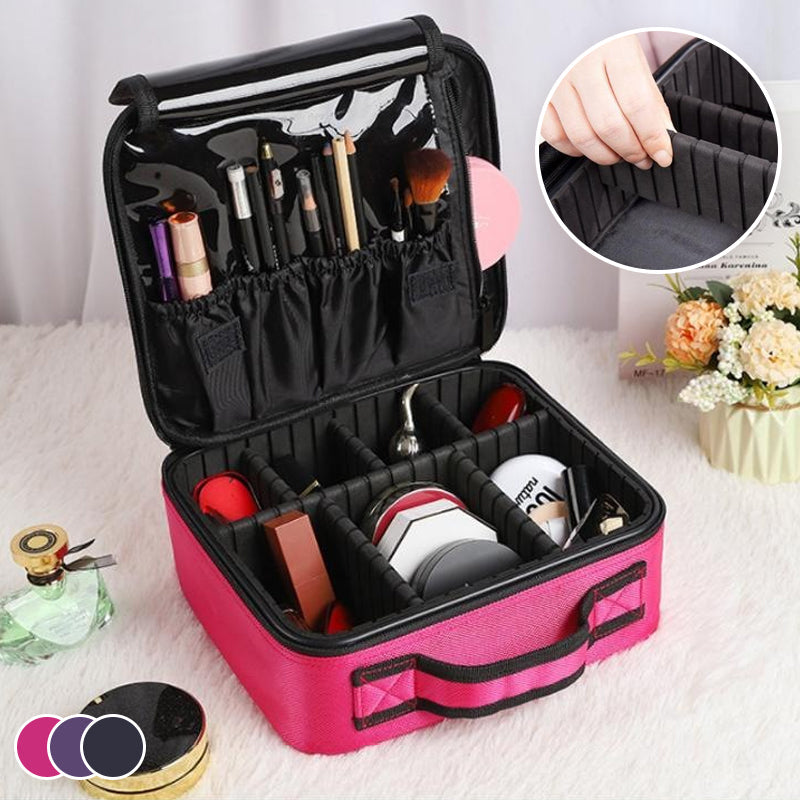 🔥hot sale🔥Makeup Cosmetic Storage Case with Adjustable Compartment