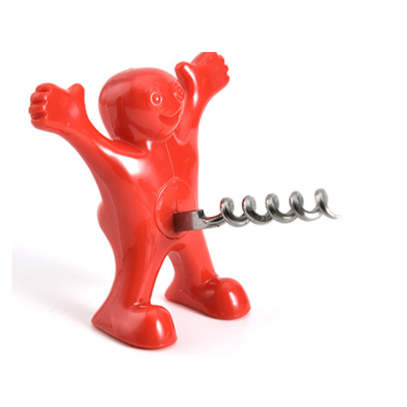 Happy Man Corkscrew - Bottle Opener, & Wine Stopper