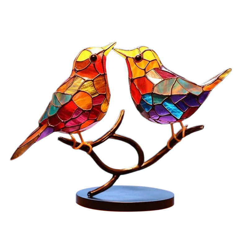 🐦Birds on Branches Stained Glass Ornaments